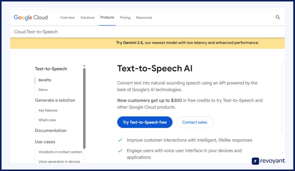 ElevenLabs AI Alternatives - Google Cloud Text-to-Speech