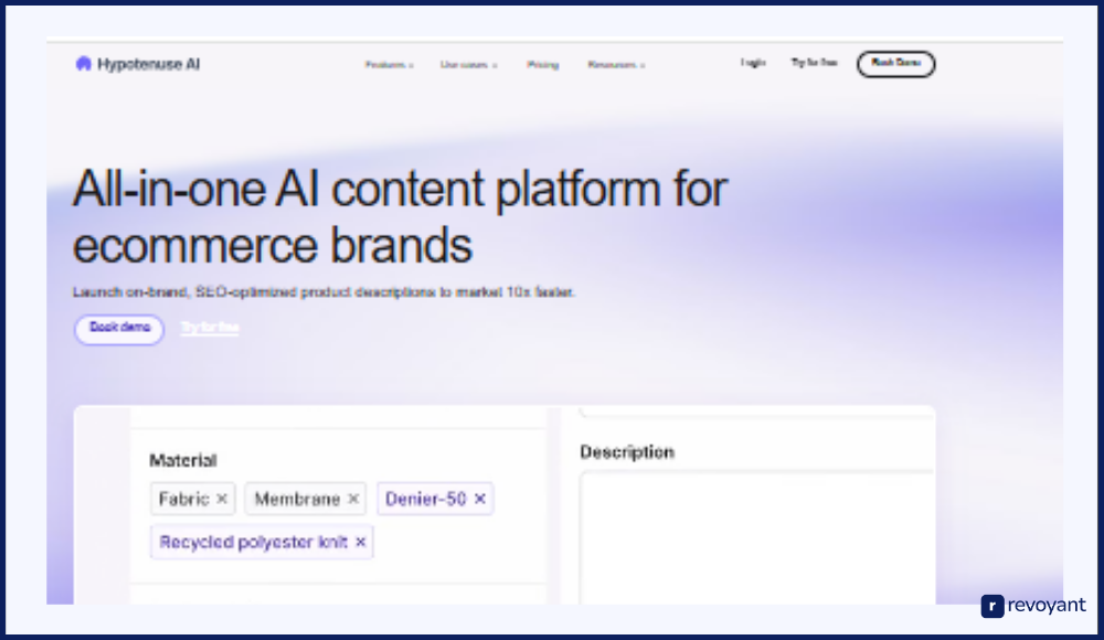 Hypotenuse AI: Scalable Content for Large E-commerce Stores