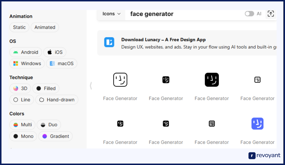Icons8 Face Generator alternative for This person does not exists