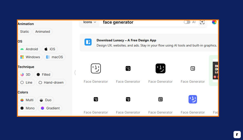 Icons8 Face Generator