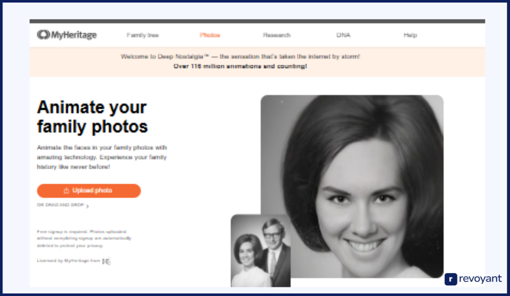 MyHeritage Deep Nostalgia: Animate Ancestral Portraits