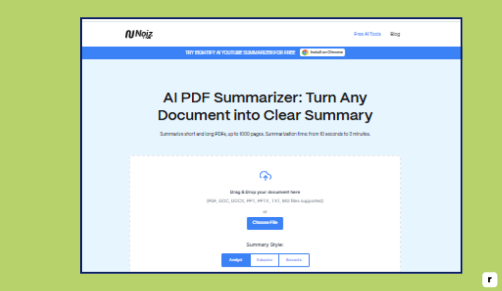Noiz AI PDF Summarizer