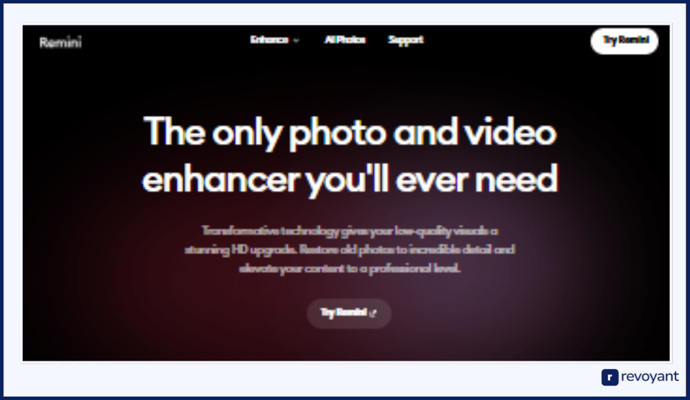 Remini: Restore and Enhance Blurry or Old Photos