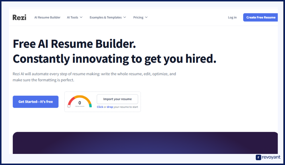 Rezi: ATS-Optimized Resume Generator for Big Company Job Applications