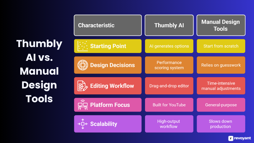 Thumbly AI vs. Manual Design Tools
