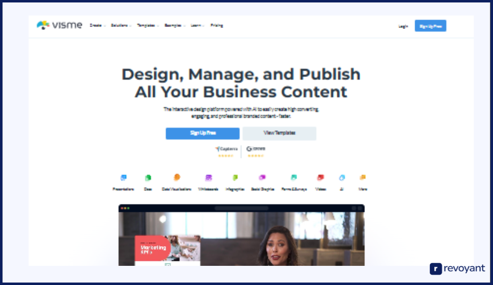 Visme: Create Interactive and Branded Presentations with AI